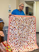 Brown Bag Challenge Results - Dawn's quilt back